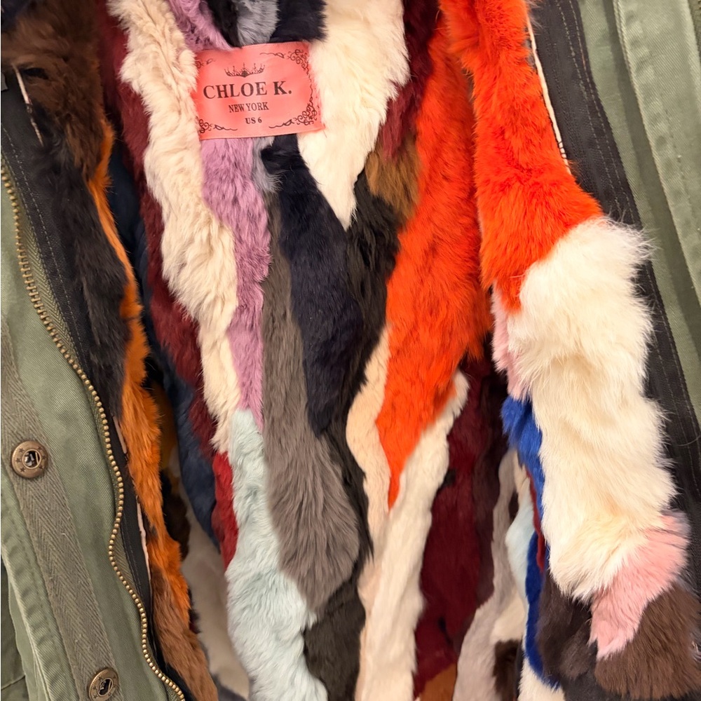 Chloe K Multicolor Faux Fur Kids Jacket